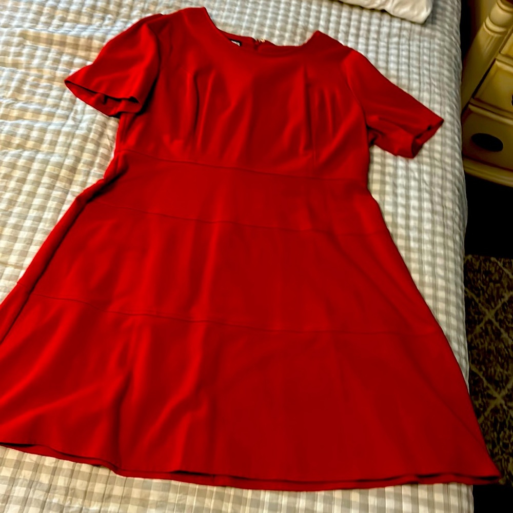 Red Talbots Fit & Flare Dress